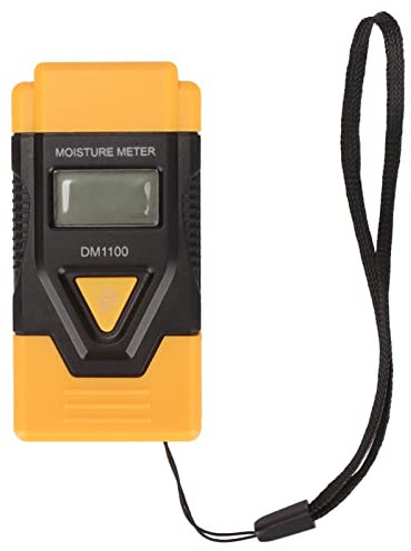CHICIRIS Wood Moisture Meter, DM1100 Digital Moisture Detector Pin Type Moisture Temperature Reader with LCD Display for Firewood Lumber Water Leak Detection