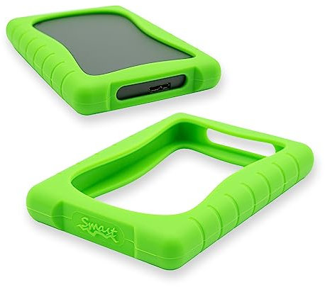 Smast® Custodia Hard Disk Esterno 2.5''Cover Silicone Antiurto Anticaduta Antiscivolo, Compatibile con: Seagate da 1TB/2TB Basic, One Touch, Expansion, Samsung e Maxtor M3, WD Elements 1TB/2TB (Green)