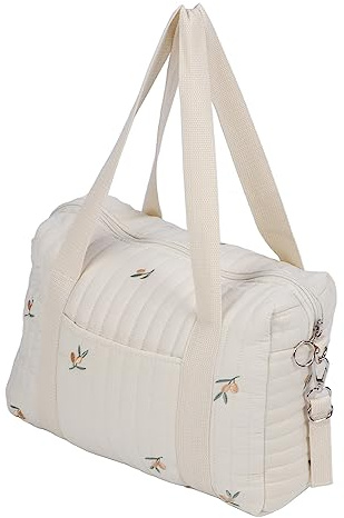 Organisateur de Poussette, Sac à Langer Universel avec Fermeture éclair, Sac à Main brodé pour Maman, Sac de Rangement pour la Poussette pour Les Couches, Le téléphone, Les clés (Sac Olive)