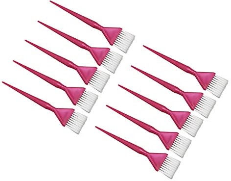 Spazzola per Tintura per Capelli, Manico Facilmente Appuntito, Set di Pennelli per Tinta per Capelli, Applicatori da 10 Pezzi per Parrucchiere per Salone (100x24x24