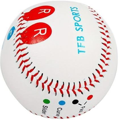 Uozonit Pitch träningsbaseball | 23 cm träningsbaseboll, baseboll med färgkodade fingerplaceringsmärken för både vänster- och högerhänta, hjälper till att öka tonhöjden