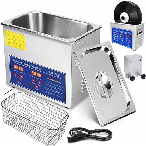 180W Ultrasonic Records Cleaner 8 Records Vinyl Sonic Cleaner Vinyl Records Cleaner för att rengöra professionellt och återställa dina skivor
