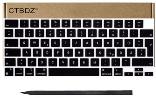 CTBDZ Teclas de repuesto para MacBook Air 13,6 M2 A2681 Laptop Germany Layout 2022 Año (Negro)