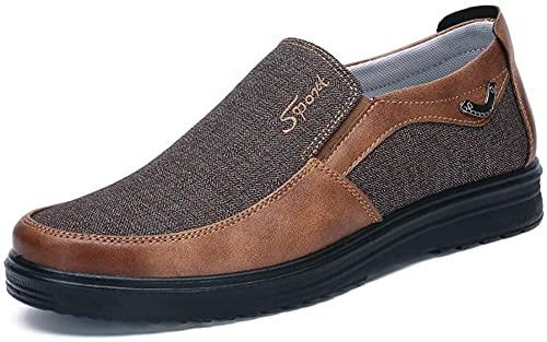 Zapatos sin Cordones Hombre Cuero Mocasines Casual Zapatillas Casa para Centavo Ponerse Conducción Formal Negocios Barco Cómodos Caminar