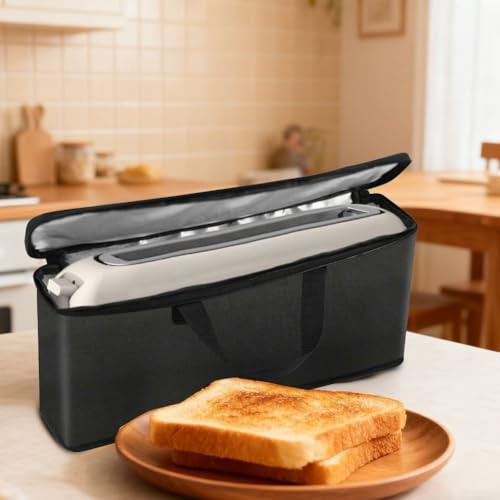 Sac de transport pour grille-pain Bella 2 tranches mince, sac de transport étanche avec doublure en feuille d'aluminium, 39 x 10,4 x 20 cm, camping en plein air, pique-niques