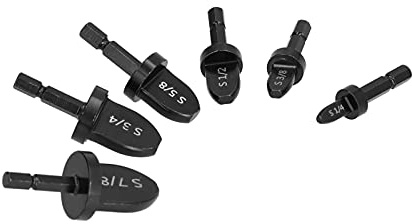 TOPINCN Air Conditioner Reamer Kit Tube Expander Set med 6 Olika Storlekar, Handborrkompatibel, Brett Utvidgningsområde för HVAC-underhållsproffs