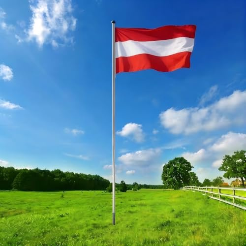 BGF aluminiumflaggstång 6,50 m flaggstång flaggstång flaggstång Österrikes flagga flagga flagga med örn AT