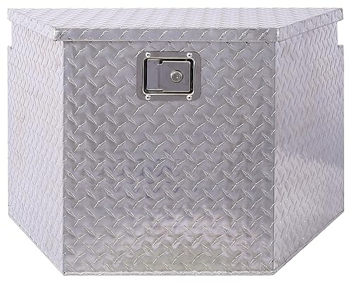 CHARMMA Heavy-Duty Aluminum Tool Box 29x16.5x18.5, Silver Underbody Tool Chest with Lock & Keys for Pickup Truck Bed, RV, Trailer - Secure Outdoor Storage Organizer