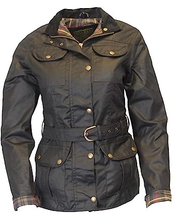 WALKER AND HAWKES - Dam vax Florens motorcykeljacka, Svart, 34