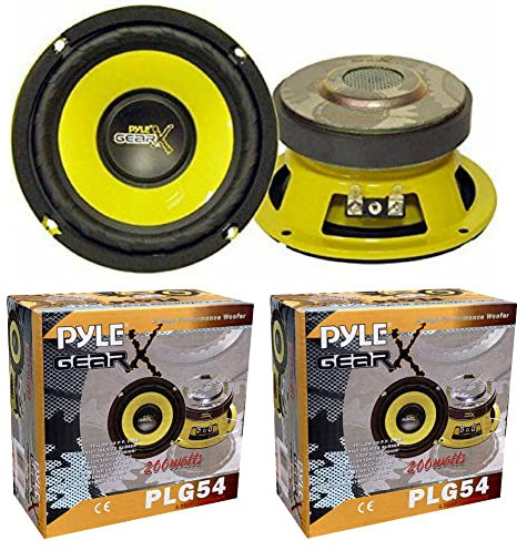 2 altoparlanti compatibile con PYLE PLG54 diffusori da 13 cm 130 mm 5 da 100 watt rms e 200 watt max con impedenza 4 ohm porte portiere sportelli, a coppia