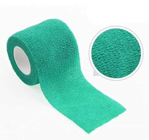 JOYDREAMDESIGN Rotolo 4,8 m Colorato Sport Fasciatura Elastica Nastro Avvolgente Per Ginocchiere Dito Caviglia Palmo Spalla-Ciano,2.5cm X 4.8m