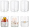 Glasseam Kerzenständer Stumpenkerzen Schwimmkerzen Dekoration, Zylinder Durchsichtig 6er Kerzenhalter Glas für Taufkerze Votivkerzen, Glaszylinder für Kerzen Deko Vase Klein Kommunion Tischdeko