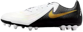 Nike Herren Phantom Gx Ii Academy Ag Fußballschuhe, White/Black-MTLC Gold Coin, 43 EU