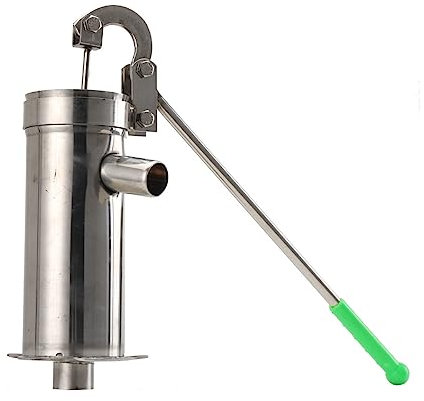 NICCOO Schwengelpumpe Handwasserpumpe Edelstahl, Manuelle Wassersaugpumpe, Wasserpumpe Handpumpe, Handbrunnenpumpe für Grundwasser bis zu 10m Tiefe
