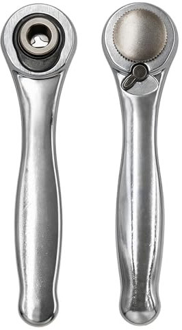 Destornillador de Trinquete, Mango de Llave de Trinquete de 1/4 Pulgadas, Destornillador de Carraca de 72 Dientes, Mini Carraca Reversible Destornillador Magnético, Llave de Trinquete de Accionamiento