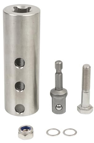 Adattatore per trapano per rimorchio, adatto per alberi di trasmissione da 2,5 cm, manico in acciaio inox, attacco per trapano elettrico