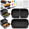Accessoires Air Fryer pour Philips Airfryer Série 1000 7,1L - 3 Pcs Moule Silicone Air Fryer & Grille Accessoires Sur Mesure, Plat Réutilisable Accessoires pour Philips Airfryer Double Panier NA154/00