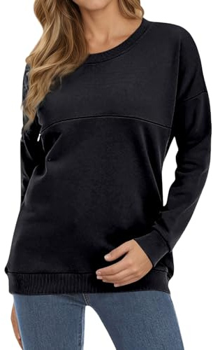 Gefomuofe Stillpullover Damen Langarm Umstands mit Stillfunktion Stilltop Lang Ärmel Umstandspullover Stillshirts Kapuzenpullover Sweatshirt Freizeitkleidung