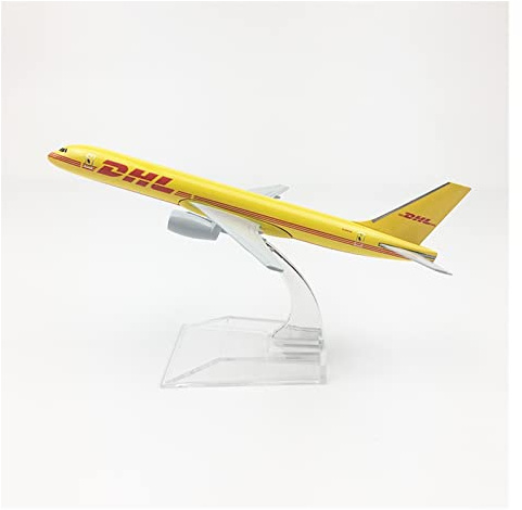 SYOEUR Avión De 16 CM Apto para Boeing B757 Modelo DHL En Miniatura Edificio Colección con Soporte Kit de Juego de Pasatiempo