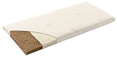 Träumeland Matratze naturwölkchen Größe 45 x 90 x 3 cm (eckig) für Wiege