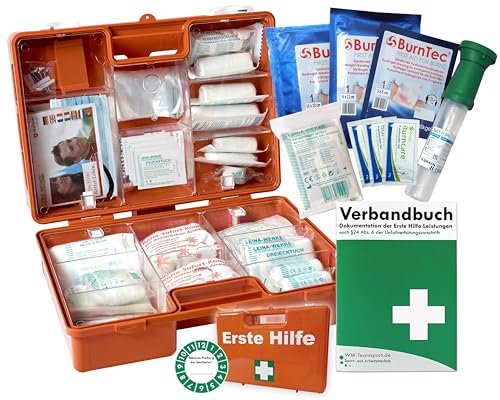 Erste-Hilfe-Koffer Gastro PRO für Betriebe nach aktueller DIN/EN 13157 inkl. Augenspülung + Brandgel + detektierbare Pflaster + Hydrogelverbände