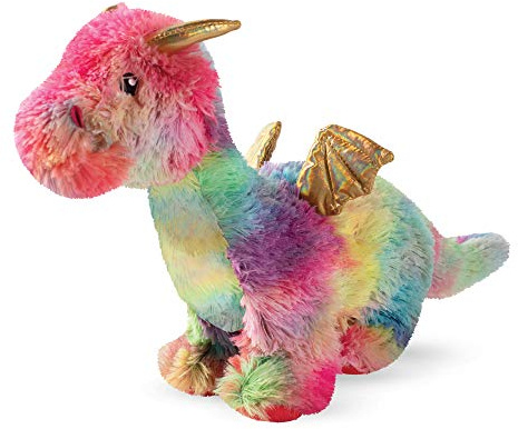 Fringe Studio Plush Dog Toy, Rainbow Dragon, PetShop Collection (289365)