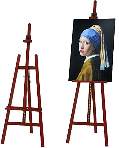 VISWIN A-Rahmen Staffelei Holz Groß, Verstellbare Staffelei aus Buchenholz für Leinwand bis 109cm, Atelierstaffelei Stabil für Erwachsene, Künstler, Maler, Leinwand