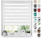 Tom'Shop® Doppelrollo DuoRollo [Weiß, 70cm x 220cm] Duo Rollos für Fenster Klemmfix ohne Bohren mit Klämmträger Fensterabdeckung Fensterrollo leichte Montage