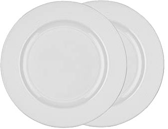 Geneviève Lethu Dinnerware 26cm Porcelain Dinner Plates, Set of 2, White
