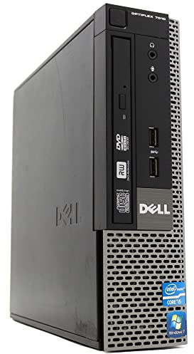 Dell Optiplex 7010 USDT Mini stationär dator | Upp till 3,80 GHz Windows 11 Pro Mini stationär dator | 8 GB 240 GB SSD RAM | Seriellt RS232-gränssnitt | Small PC Business Office (renoverat)