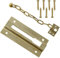 AERZETIX - C59631 - Cadena de seguridad 90mm - cerrojo con cadena para puerta - color latón - pestillo antirrobo mecanismo de protección cerradura - en acero