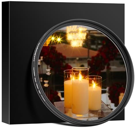 Walking Way 82mm Variable Star Filter, 8‑Point Adjustable