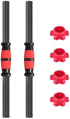 Kurzhantelstange, verstellbare Stahlhanteln, Paar nutzbar zu Hause, Fitnessstudio, 2 Kurzhantelstange & 4 Kurzhanteln Sternverschlüssen mit Verbindungsstange für Erwachsene Frauen Männer Fitness