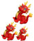 HEMOTON 3St Drachenspielzeug im chinesischen Stil drachenfiguren Drachen Kuscheltier Drachen Plüschtier chinesisches neujahrsmaskottchen Spielzeug Drachenplüschpuppe PP Baumwolle