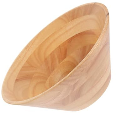 LALADEFIEE Ciotola di Legno Naturale Grande capacità per Servire Cibo Leggera e Pratica per Insalata e Frutta Fondo Spesso Stabile