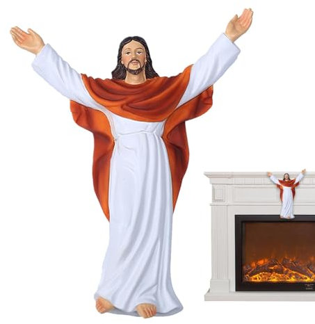 Religious Collection Figures - Resin Jesus Statue, Jesus Christ Hanging Figure | Portable Catholic Jesus Christ Statue, Resin Statue Religious Gift for Mantel, Bookshelf, Living Room, Desktop