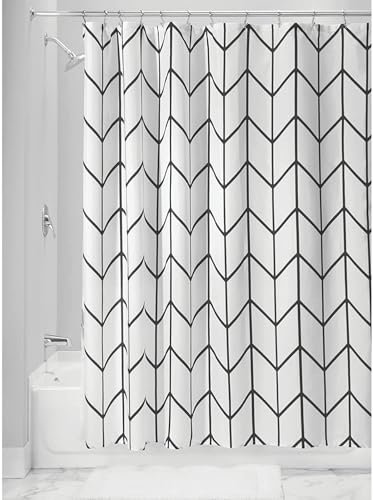 ASGA GLOBAL Cortina de Ducha y Bañera Antimoho de Secado rápido 180 x 200 cm - Impermeable, Lavable, con Certificado Reach - Libre de PVC y BPA. 12 Anillas Incluidas.