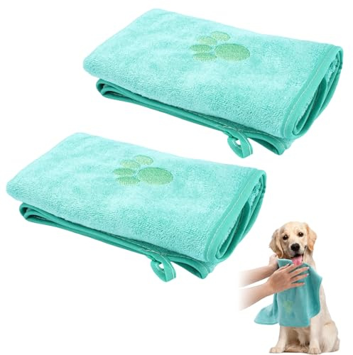 2 Pièces Serviettes pour Chien Extra Absorbante, 75 x 35 cm