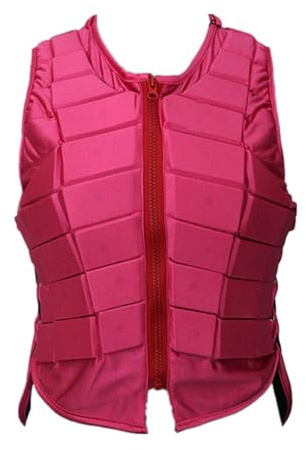 UNISTRENGH Horse Riding Safety Vest Eventing Equestrian Horse Riding Training Foam Padded Protective Gear for Adults Body Protector (Pink, X_Large)