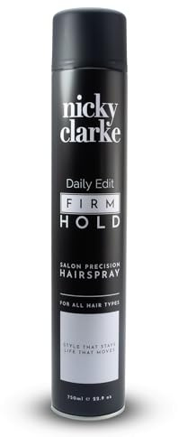 Three Pears Limited Nicky Clarke Daily Edit Firm Hold Hairspray 750ml – Professional Salon Size Spray, Flexible Brushable Hold, Smooth Finish (Firm Hold)