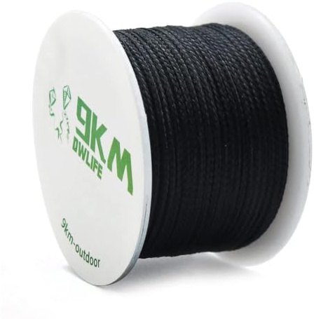 9KM DWLIFE Kevlar Cord– High Tensile Strength Kevlar Thread, 50–1500lb Flame-Resistant String for Fishing, Kite Line, Wind Chimes, Camping & Outdoor Survival Rope