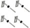 4 Stk. Offgridtec© Stockschraube M10x200 Edelstahl höhenverstellbar inkl. Adapterblech EPDM Gummidichtung