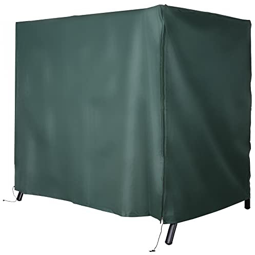 Outsunny Funda para Columpios de Exterior Impermeable con Cremallera Cubierta Muebles para Exterior Ideal Columpios 205x124x164 cm Verde Oscuro