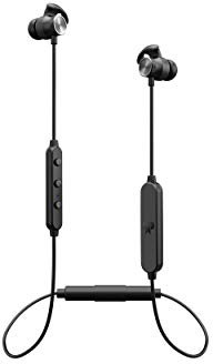 PLUG 'N PULL Écouteurs intra auriculaires sans fil Bluetooth 5.0 avec micro, 15 heures d'autonomie, microphone avec réduction de bruit, idéal sport, résistant à la transpiration, fixation magnétique