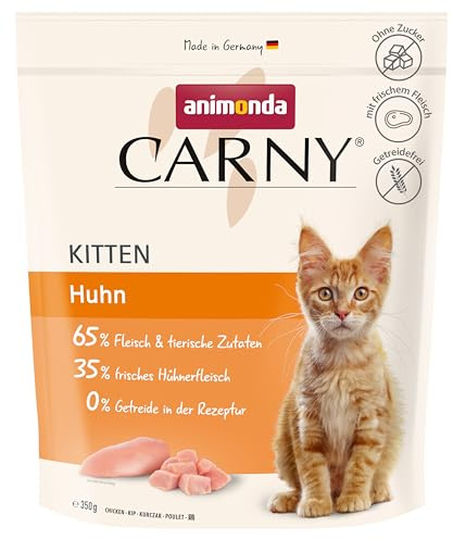 animonda Carny Nourriture sèche pour Chatons avec Poulet (1 x 350 g) - Nourriture sèche pour Chats en Croissance - sans Sucre ni céréales - avec Viande de Poulet et Taurine