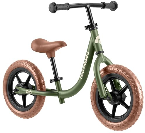 Retrospec Cub 2 Toddler 12 Balance Bike, 18 Months - 3 Years Old, No Pedal Beginner Kids Bicycle for Girls & Boys, Flat-Free Tires, Adjustable Seat, & Durable Frame