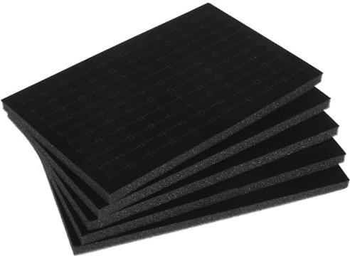 BESTonZON 5 Stücke Stücke Präsentationsplatten Aus Schwarzem Samt, 28 CM Schmuck Einlage Schaumstoff Samt Schmucktablett, Schmucktablett Mit Schaumstoffpolstern Für Schmuckvitrine, Schwamm Schmuckhalt