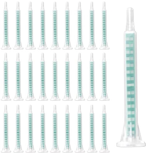 50 Stück Mischdüse 2k Kleber FMA06-16 Epoxid-Mischdüse Statikmischdüse Grün AB Klebstoff Mischrohr für AB-Klebestiftpistole, Applikator, Kunststoffharz, Mischspitze