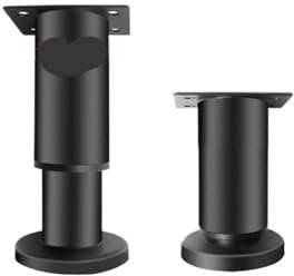 JMORCO Tischbeine 1PC Teleskop verstellbare Bett Strahl Unterstützung Beine Platz Zimmer Büro Möbel Stuhl Beine Verlängerung Metall Sofa Füße(Black 8-12cm)