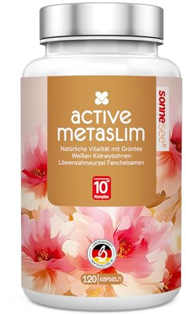 SonneSee MetaSlim 10 fach Pflanzlicher Stoffwechsel-Komplex mit Grüntee L-Carnitin Kurkuma Löwenzahn & Kidneybohne Synergieformel Vegan 120 Kapseln in Deutschland produziert
